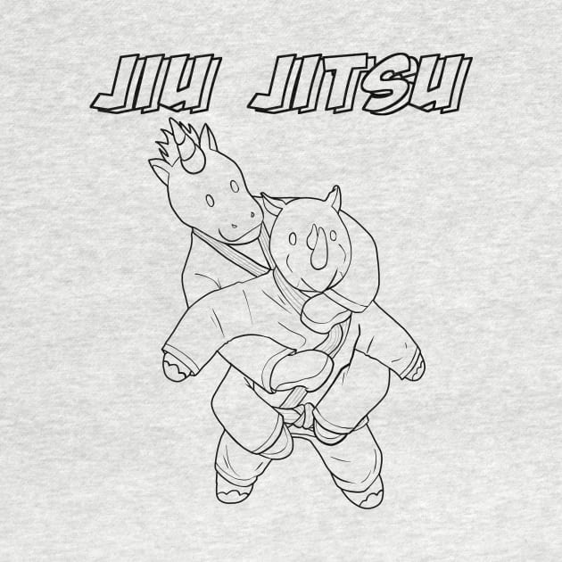 Jiu-jitsu Unicorn Design by eokakoart